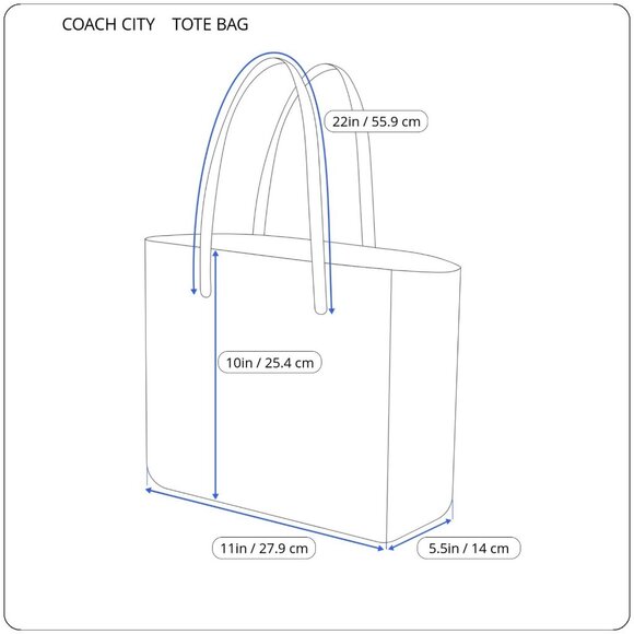 Coach City Zip Tote Bag in Signature Canvas F58292 Monogram Logo Canvas Brown - Picture 13 of 13